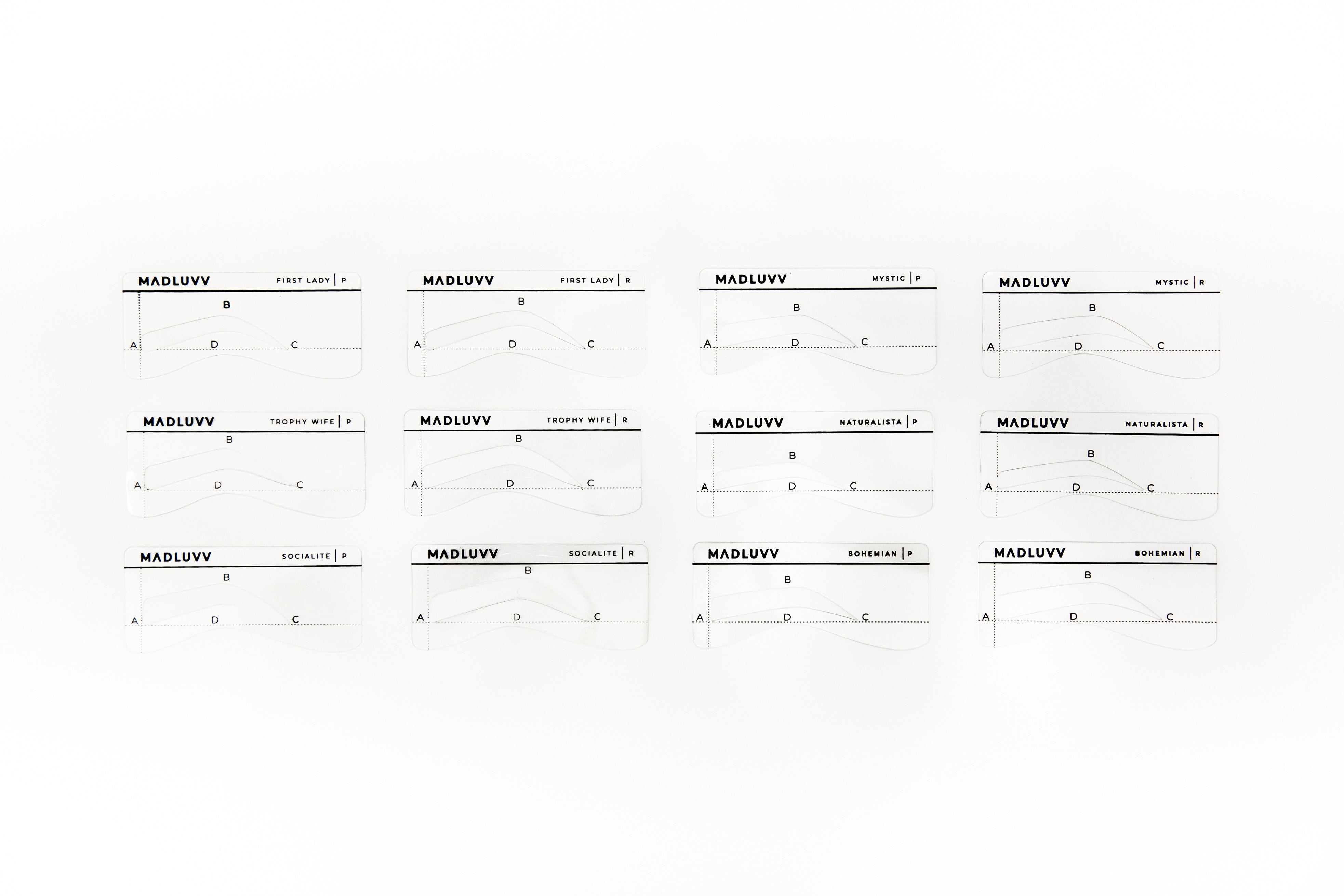 6 Stencil Eyebrow Set