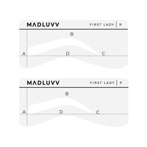 first lady eyebrow stencil in petite and regular 