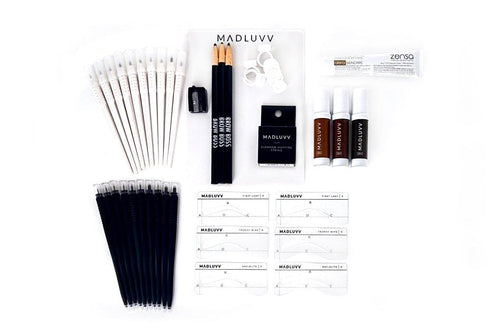 kit with pens, pigment, stencils, mapping string, zensa numbing cream, mapping pencil