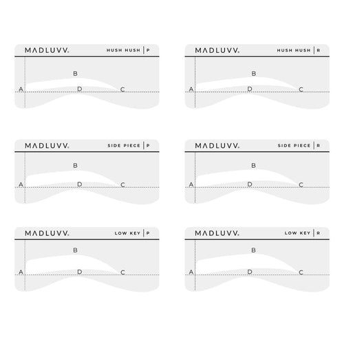 6 Stencil Eyebrow Shaping Kit